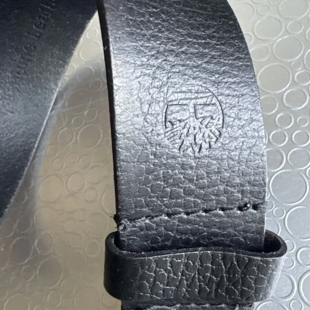 Timberland Mens Black Pebble Leather L 38 40 Classic Gorpcore Roller Buckle